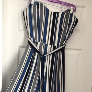 Striped long pant romper/ jumpsuit!